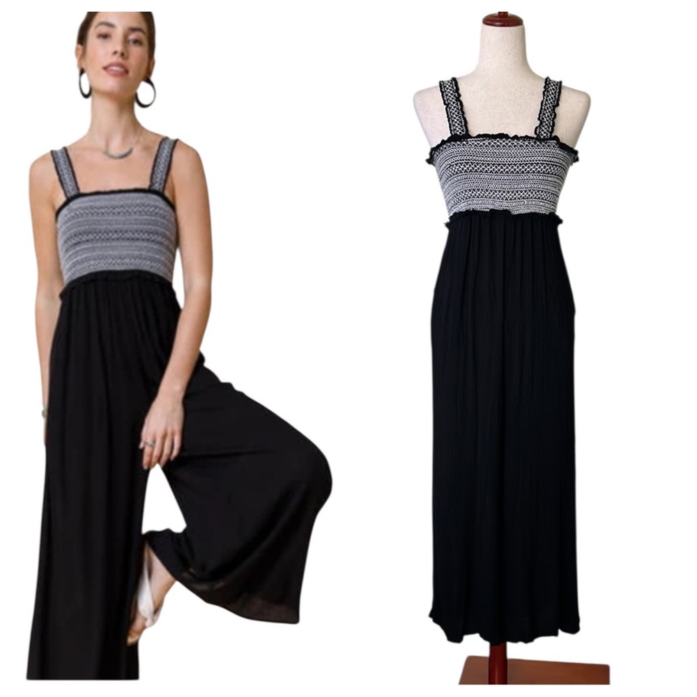 Miami Contrast Stitch Smocked Jumpsuit